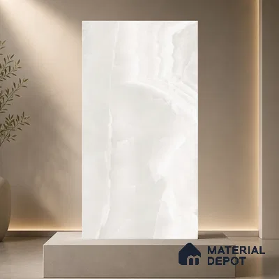 Marble Wall & Floor Tile TL 11442 Luna Cascade | 4 ft x 2 ft Glossy Finish Vitrified Tile - 9 mm | Suitable For Living Room, Bedroom, Bathroom