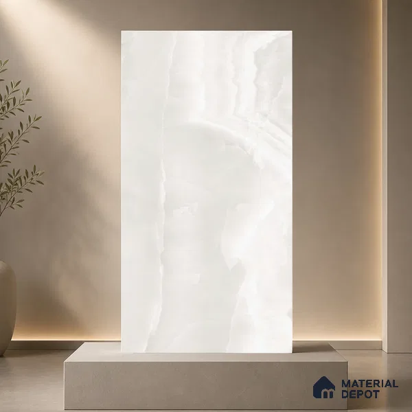 Marble Wall & Floor Tile TL 11442 Luna Cascade | 4 ft x 2 ft Glossy Finish Vitrified Tile - 9 mm | Suitable For Living Room, Bedroom, Bathroom
