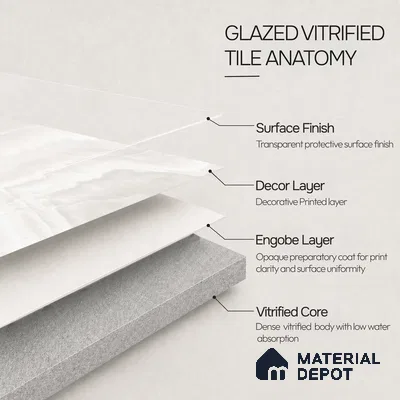 Marble Wall & Floor Tile TL 11442 Luna Cascade | 4 ft x 2 ft Glossy Finish Vitrified Tile - 9 mm | Suitable For Living Room, Bedroom, Bathroom