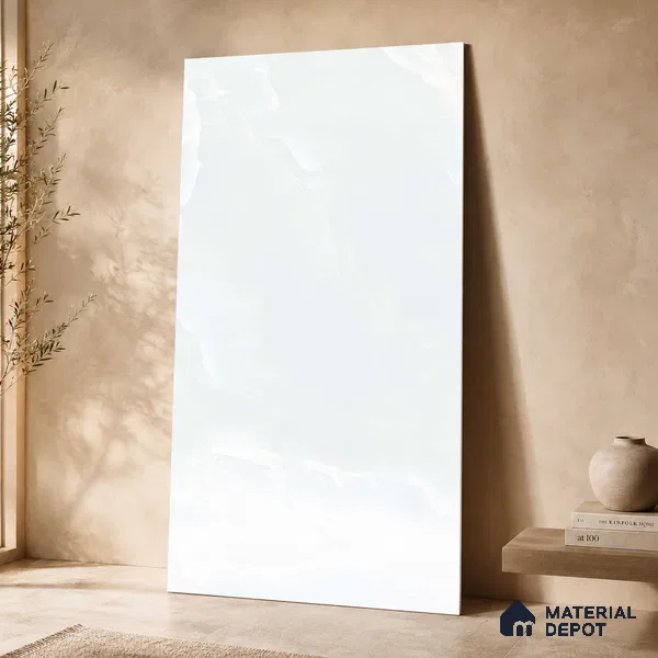 Marble Wall & Floor Tile TL 11443 Celeste Veil | 4 ft x 2 ft Glossy Finish Vitrified Tile - 9 mm | Suitable For Living Room, Bedroom, Bathroom