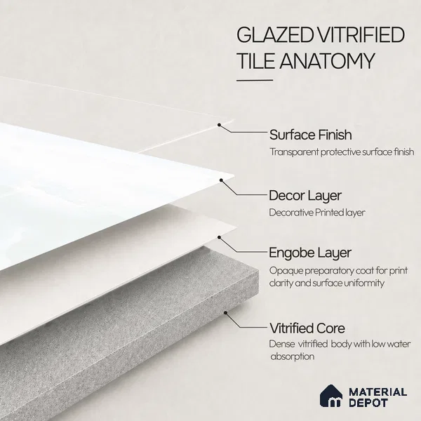 Marble Wall & Floor Tile TL 11443 Celeste Veil | 4 ft x 2 ft Glossy Finish Vitrified Tile - 9 mm | Suitable For Living Room, Bedroom, Bathroom