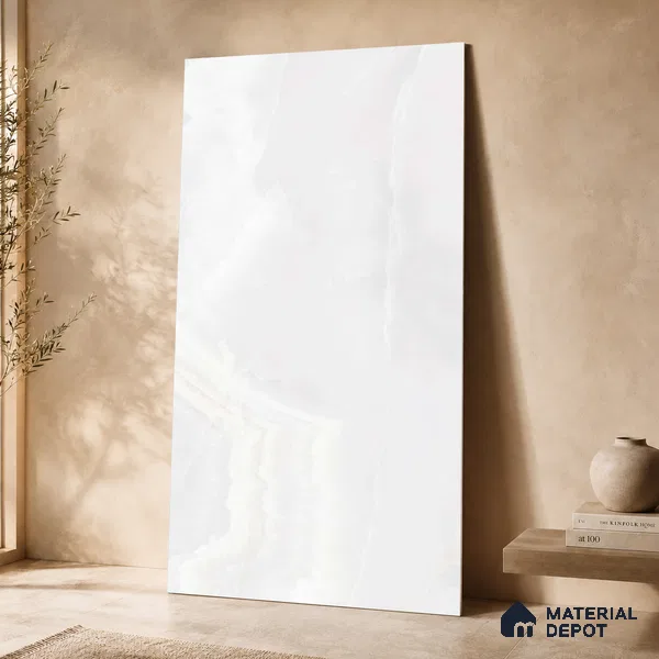 Marble Wall & Floor Tile TL 11444 Alba Cascade | 4 ft x 2 ft Glossy Finish Vitrified Tile - 9 mm | Suitable For Living Room, Bedroom, Bathroom