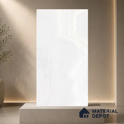 Marble Wall & Floor Tile TL 11444 Alba Cascade | 4 ft x 2 ft Glossy Finish Vitrified Tile - 9 mm | Suitable For Living Room, Bedroom, Bathroom