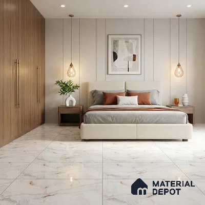 Marble Wall & Floor Tile TL 11445 4 ft x 2 ft Glossy Finish Vitrified Tile - 9 mm | Suitable For Living Room, Bedroom, Dining