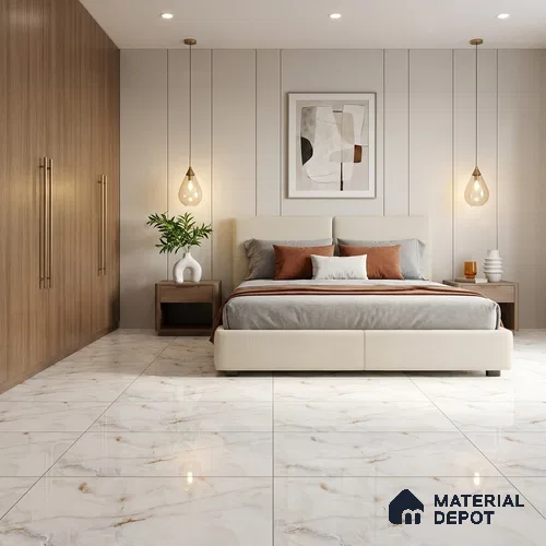 Marble Wall & Floor Tile TL 11445 4 ft x 2 ft Glossy Finish Vitrified Tile - 9 mm | Suitable For Living Room, Bedroom, Dining
