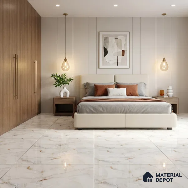 Marble Wall & Floor Tile TL 11445 4 ft x 2 ft Glossy Finish Vitrified Tile - 9 mm | Suitable For Living Room, Bedroom, Dining