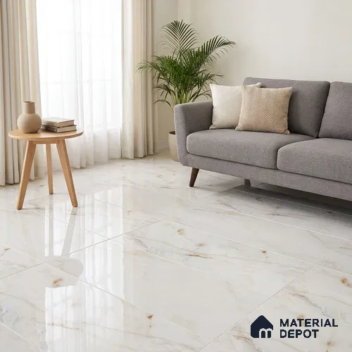 Marble Wall & Floor Tile TL 11445 4 ft x 2 ft Glossy Finish Vitrified Tile - 9 mm | Suitable For Living Room, Bedroom, Dining