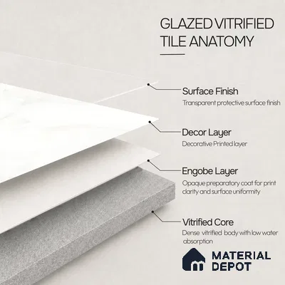 Marble Tile TL 11445 | 4 ft x 2 ft Glossy Finish Vitrified Tile - 9 mm