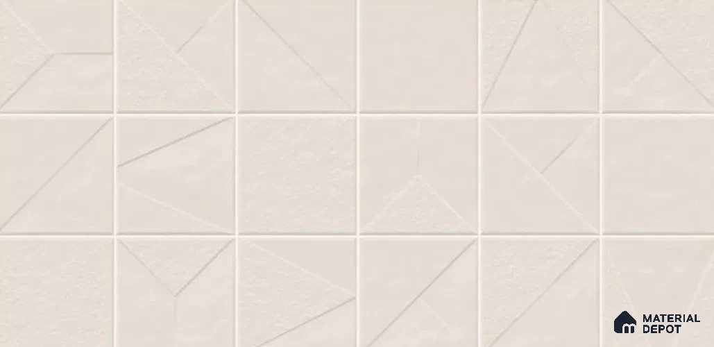 Punch Look Wall Tile TL 11449 C Nova Ivory 2 ft x 1 ft Ceramic Punch Matte Finish - 8 mm | Suitable for Bathroom, Dining & Kitchen