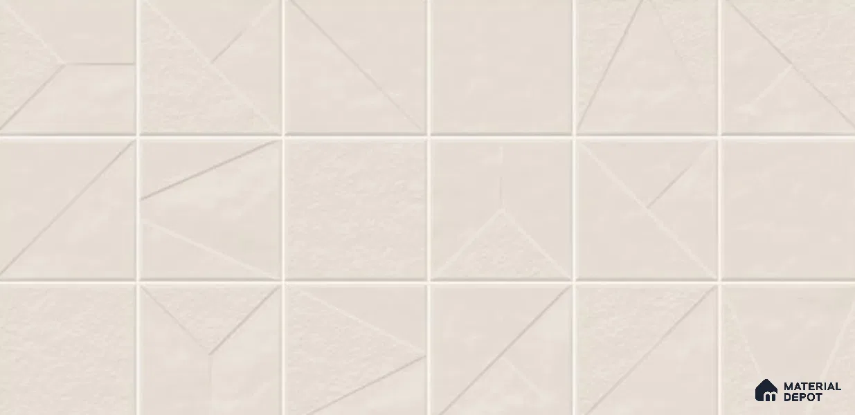 Punch Look Wall Tile TL 11449 C Nova Ivory 2 ft x 1 ft Ceramic Punch Matte Finish - 8 mm | Suitable for Bathroom, Dining & Kitchen