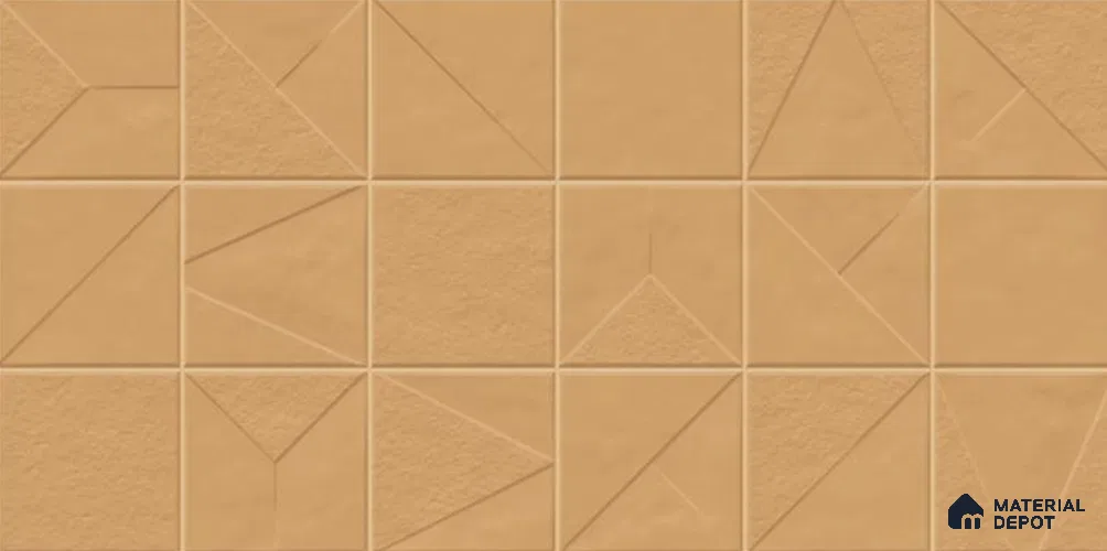Punch Look Wall Tile TL 11449 D Nova Orange 2 ft x 1 ft Ceramic Punch Matte Finish - 8 mm  | Suitable for Bathroom, Dining & Kitchen