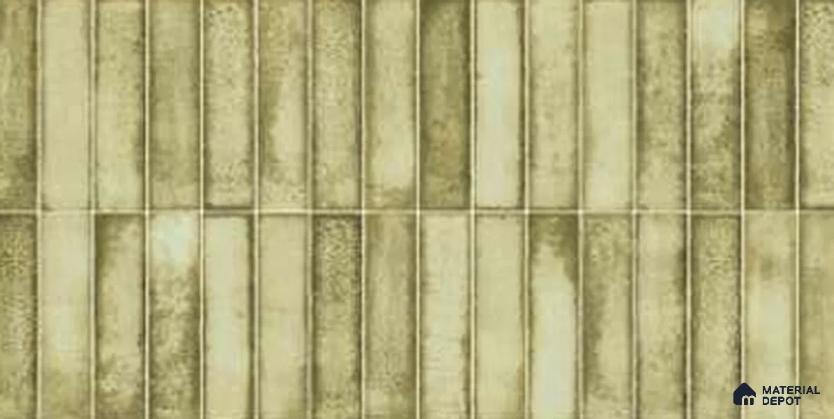 Faux Subway Look Wall Tile TL 11450 D Luma Verde 4 ft x 2 ft Vitrified Matte Finish - 9 mm | Suitable for Bathroom, Dining & Kitchen