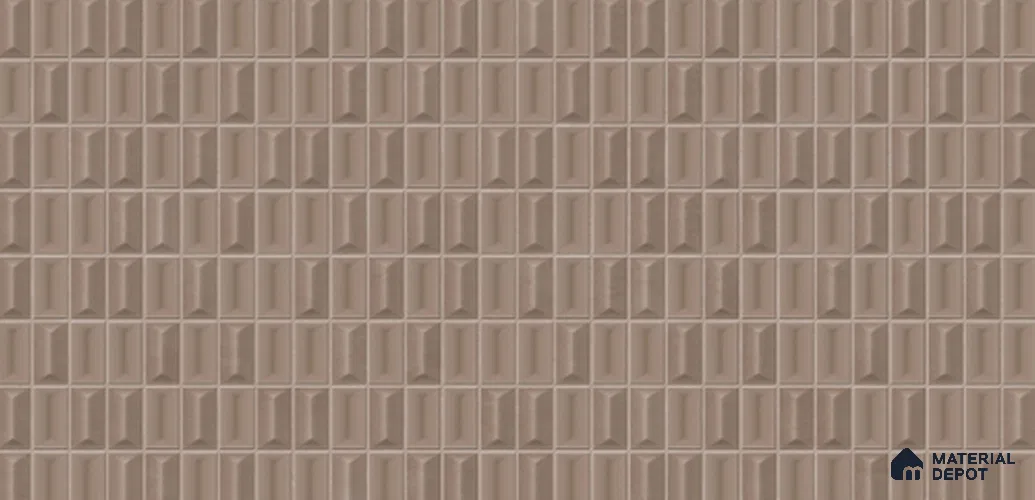 3D Look Wall Tile TL 11451 F Aspen Soot 2 ft x 1 ft Ceramic Glossy Finish - 9 mm  | Suitable for Bathroom, Dining & Kitchen
