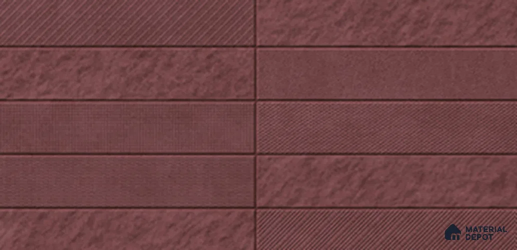 Punch Look Wall Tile TL 11453 E Comfy Wine 2 ft x 1 ft Ceramic Matte Finish - 8 mm | Suitable for Bathroom & Kitchen