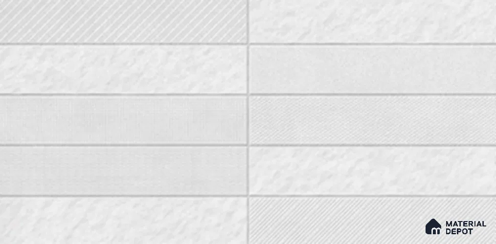 Punch Look Wall Tile TL 11453 Comfy Blanco 2 ft x 1 ft Ceramic Matte Finish - 8 mm | Suitable for Bathroom & Kitchen