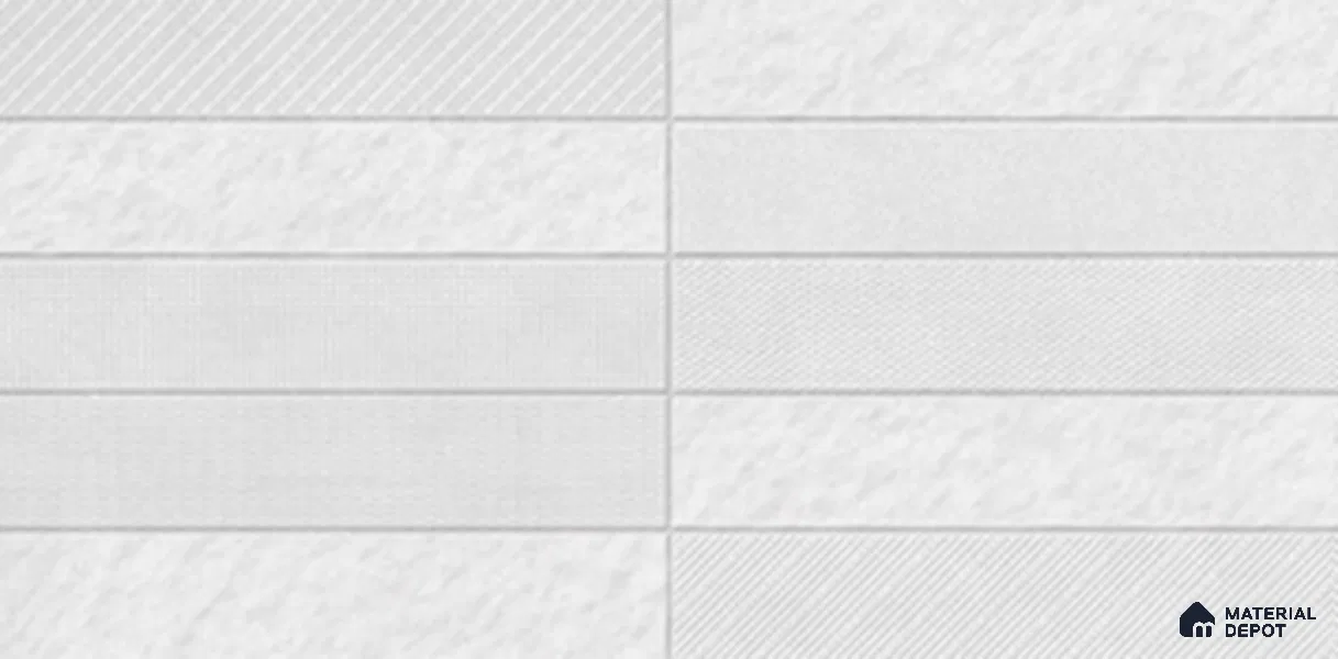 Punch Look Wall Tile TL 11453 Comfy Blanco 2 ft x 1 ft Ceramic Matte Finish - 8 mm | Suitable for Bathroom & Kitchen