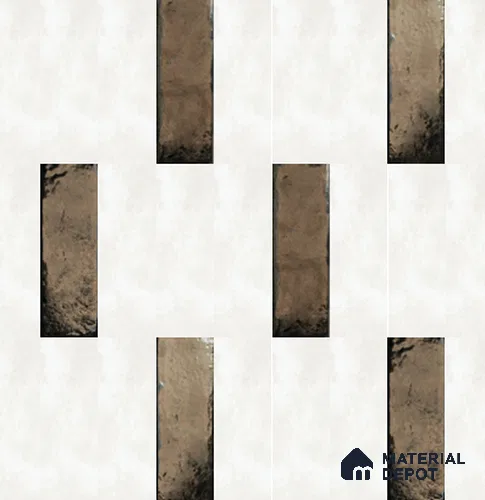 Mosaic Look Wall Tile TL 11454 B Drift Crema 14 inc x 14 inc Porcelain Metallic Finish - 9 mm | Suitable for Bathroom & Kitchen