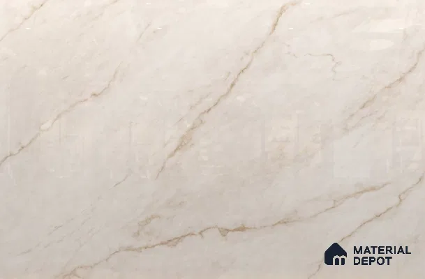 Large Format Marble Floor & Wall Tile TL 11463 B Almond Vein 6 ft x 4 ft Vitrified Lush Finish - 9 mm | 4 Random Design | Suitable for Living Room, Bedroom, Dining & Office | Adhesive and Spacers Must be Used During Installation