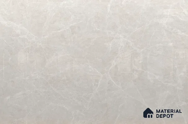Large Formate Marble Floor & Wall Tile TL 11465 Astra Cotton Grey 6 ft x 4 ft Vitrified Glossy Finish - 9 mm | 4 Random Design | Suitable for Living Room, Bedroom, Dining & Office