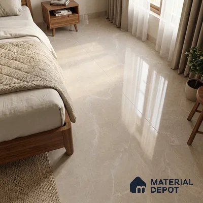 Large Format Marble Floor & Wall Tile TL 11467 Celeste Tint Grey 6 ft x 4 ft Vitrified Glossy Finish - 9 mm | 3 Random Design | Suitable for Living Room, Bedroom, Dining & Office | Adhesive and Spacers Must be Used During Installation