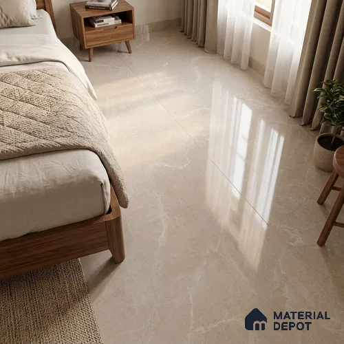 Large Format Marble Floor & Wall Tile TL 11467 Celeste Tint Grey 6 ft x 4 ft Vitrified Glossy Finish - 9 mm | 3 Random Design | Suitable for Living Room, Bedroom, Dining & Office | Adhesive and Spacers Must be Used During Installation