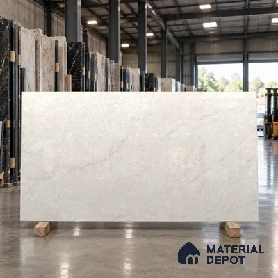 Marble Wall & Floor Tile TL 11473 B Ivory 6 ft x 4 ft Matte Finish Vitrified Tile - 9 mm | 4 Random Designs | Suitable For Living Room, Bedroom, Dining Area
