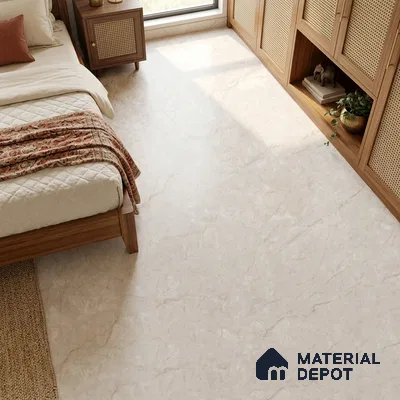 Marble Wall & Floor Tile TL 11473 B Ivory 6 ft x 4 ft Matte Finish Vitrified Tile - 9 mm | 4 Random Designs | Suitable For Living Room, Bedroom, Dining Area