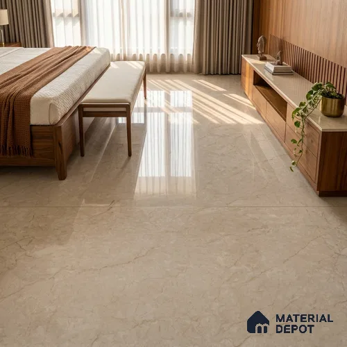 Large Format Marble Floor & Wall Tile TL 11473 Moonlace 6 ft x 4 ft Vitrified Glossy Finish - 9 mm | 4 Random Design | Suitable for Living Room, Bedroom, Dining & Office