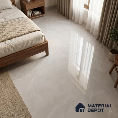 Large Format Marble Floor & Wall Tile TL 11475 Neo Armani Bianco 6 ft x 4 ft Vitrified Glossy Finish - 9 mm | 4 Random Design | Suitable for Living Room, Bedroom, Dining & Office | Adhesive and Spacers Must be Used During Installation