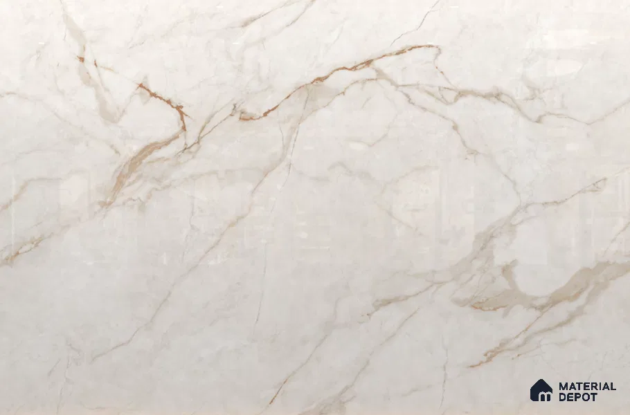 Large Formate Marble Floor & Wall Tile TL 11477 B Nova Calacatta 6 ft x 4 ft Vitrified Lush Finish - 9 mm | 6 Random Design | Suitable for Living Room, Bedroom, Dining & Office