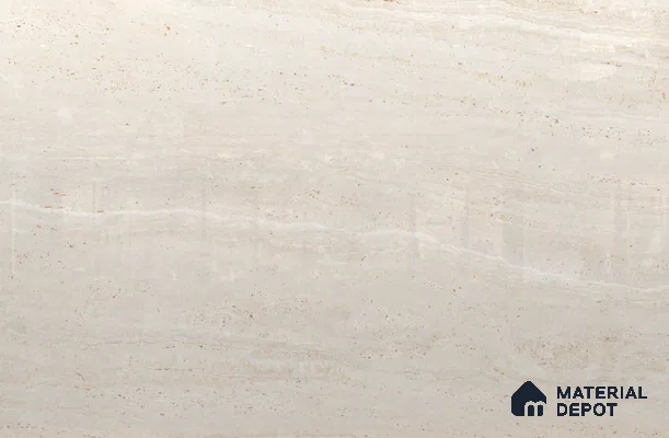 Large Format Marble Floor & Wall Tile TL 11479 Natura Travertine Crema 6 ft x 4 ft Vitrified Glossy Finish - 9 mm | 4 Random Design | Suitable for Living Room, Bedroom, Dining & Office | Adhesive and Spacers Must be Used During Installation
