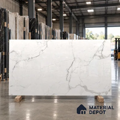 Marble Wall & Floor Tile TL 11482 B White 6 ft x 4 ft Matte Finish Vitrified Tile - 9 mm | 4 Random Designs | Suitable For Living Room, Bedroom, Dining Area