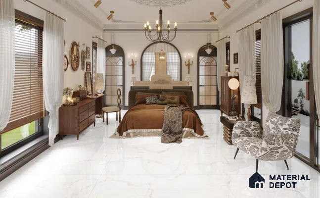 Large Format Marble Floor & Wall Tile TL 11482 Riseonic 6 ft x 4 ft Vitrified Glossy Finish - 9 mm | 4 Random Design | Suitable for Living Room, Bedroom, Dining & Office | Adhesive and Spacers Must be Used During Installation