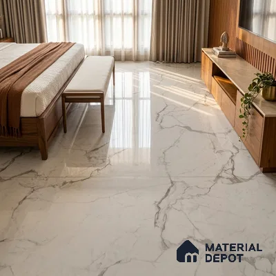 Large Format Marble Floor & Wall Tile TL 11482 Riseonic 6 ft x 4 ft Vitrified Glossy Finish - 9 mm | 4 Random Design | Suitable for Living Room, Bedroom, Dining & Office | Adhesive and Spacers Must be Used During Installation