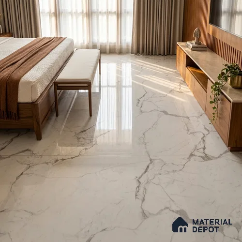 Large Format Marble Floor & Wall Tile TL 11482 Riseonic 6 ft x 4 ft Vitrified Glossy Finish - 9 mm | 4 Random Design | Suitable for Living Room, Bedroom, Dining & Office | Adhesive and Spacers Must be Used During Installation