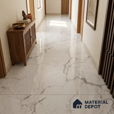 Large Format Marble Floor & Wall Tile TL 11482 Riseonic 6 ft x 4 ft Vitrified Glossy Finish - 9 mm | 4 Random Design | Suitable for Living Room, Bedroom, Dining & Office | Adhesive and Spacers Must be Used During Installation
