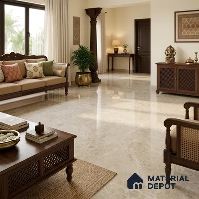 Marble Wall & Floor Tile TL 11485 Brown 6 ft x 4 ft Glossy Finish Vitrified Tile - 9 mm | 4 Random Designs | Suitable For Living Room, Bedroom, Bathroom | Adhesive and Spacers Must be Used During Installation