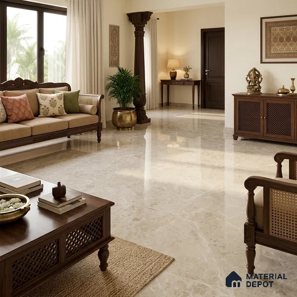 Marble Wall & Floor Tile TL 11485 Brown 6 ft x 4 ft Glossy Finish Vitrified Tile - 9 mm | 4 Random Designs | Suitable For Living Room, Bedroom, Bathroom | Adhesive and Spacers Must be Used During Installation