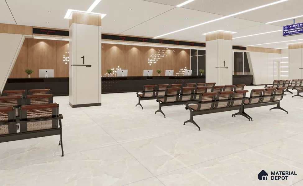 Large Format Marble Floor & Wall Tile TL 11491 B Dream Onyx Pearl 6 ft x 4 ft Vitrified Glossy Finish - 9 mm | 4 Random Design | Suitable for Living Room, Bedroom, Dining & Office | Adhesive and Spacers Must be Used During Installation