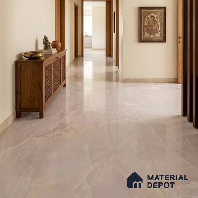 Large Format Marble Floor & Wall Tile TL 11491 Dream Onyx Bianco 6 ft x 4 ft Vitrified Glossy Finish - 9 mm | 4 Random Design | Suitable for Living Room, Bedroom, Dining & Office | Adhesive and Spacers Must be Used During Installation