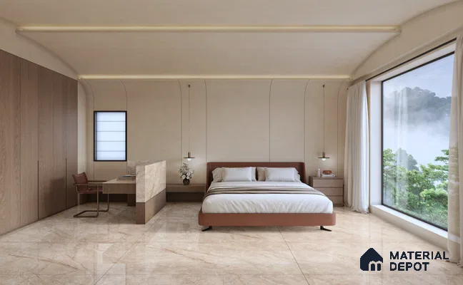 Marble Wall & Floor Tile TL 11499 Brown 6 ft x 4 ft Glossy Finish Vitrified Tile - 9 mm | 3 Random Designs | Suitable For Living Room, Bedroom, Bathroom