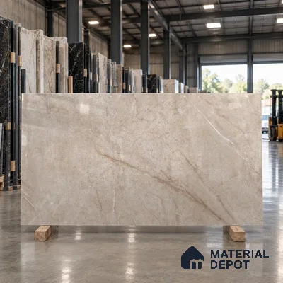 Marble Wall & Floor Tile TL 11499 Brown 6 ft x 4 ft Glossy Finish Vitrified Tile - 9 mm | 3 Random Designs | Suitable For Living Room, Bedroom, Bathroom
