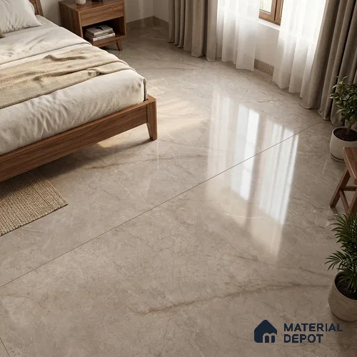 Marble Wall & Floor Tile TL 11499 Brown 6 ft x 4 ft Glossy Finish Vitrified Tile - 9 mm | 3 Random Designs | Suitable For Living Room, Bedroom, Bathroom