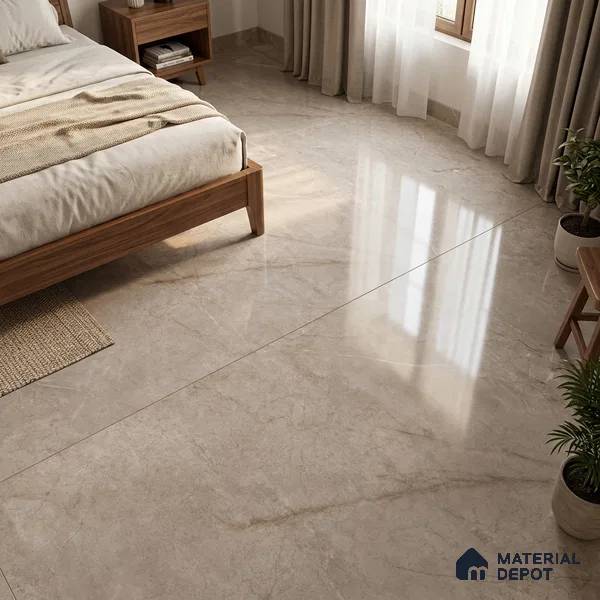 Marble Wall & Floor Tile TL 11499 Brown 6 ft x 4 ft Glossy Finish Vitrified Tile - 9 mm | 3 Random Designs | Suitable For Living Room, Bedroom, Bathroom