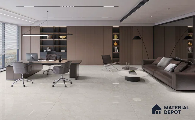 Marble Wall & Floor Tile TL 11500 B Grey 6 ft x 4 ft Glossy Finish Vitrified Tile - 9 mm | 4 Random Designs | Suitable For Living Room, Bedroom, Bathroom | Adhesive and Spacers Must be Used During Installation