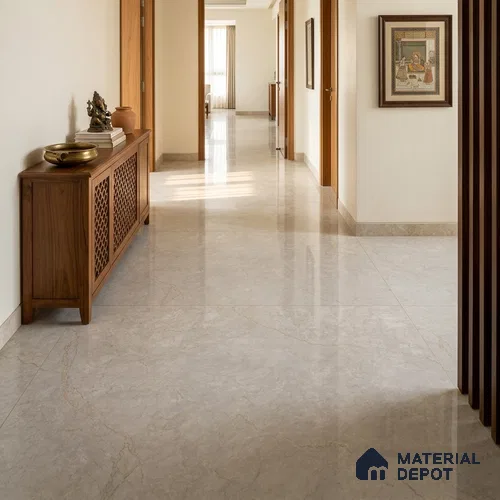 Large Format Marble Floor & Wall Tile TL 11500 B Stillstone Smoke 6 ft x 4 ft Vitrified Glossy Finish - 9 mm | 4 Random Design | Suitable for Living Room, Bedroom, Dining & Office | Adhesive and Spacers Must be Used During Installation