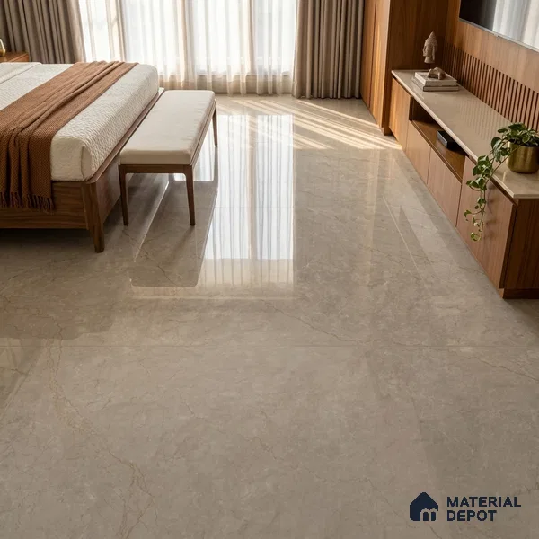 Large Format Marble Floor & Wall Tile TL 11500 C Stillstone Verde 6 ft x 4 ft Vitrified Glossy Finish - 9 mm | 4 Random Design | Suitable for Living Room, Bedroom, Dining & Office | Adhesive and Spacers Must be Used During Installation