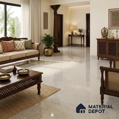 Large Format Marble Floor & Wall Tile TL 11500 C Stillstone Verde 6 ft x 4 ft Vitrified Glossy Finish - 9 mm | 4 Random Design | Suitable for Living Room, Bedroom, Dining & Office | Adhesive and Spacers Must be Used During Installation
