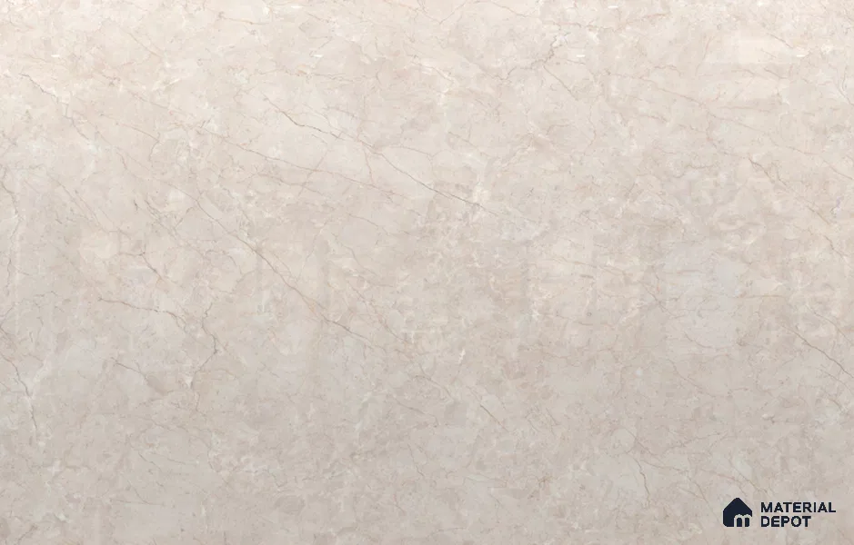 Large Formate Marble Floor & Wall Tile TL 11504 Whisper Crema 6 ft x 4 ft Vitrified Glossy Finish - 9 mm | 4 Random Design | Suitable for Living Room, Bedroom, Dining & Office