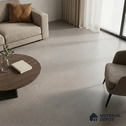 Large Format Marble Floor & Wall Tile TL 11505 C Barestone Smoke 6 ft x 4 ft Vitrified Rustic Matte Finish - 9 mm | 4 Random Design | Suitable for Living Room, Bedroom, Dining & Office